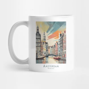 Vinatge Amsterdam Netherlands Art Print Mug